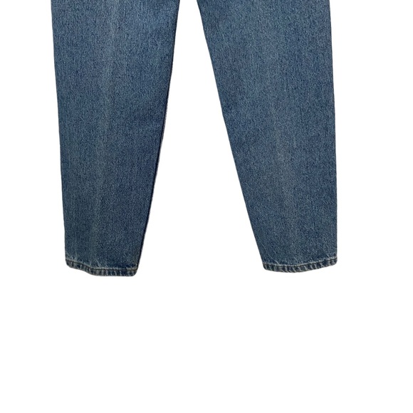 80s Lee Blue High Waisted Stonewash Mom Jeans Vintage Denim Tapered Leg Jeans - Picture 11 of 15